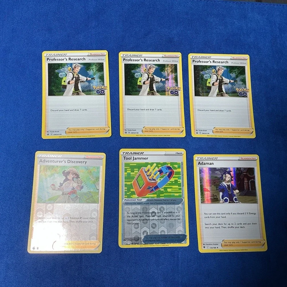 Pokemon TCG Vtg Holo Mid Era lot of 6‎ Cards Trainers Supporter Item Holos -CA